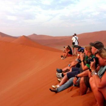 red sand dunes of dubai desert